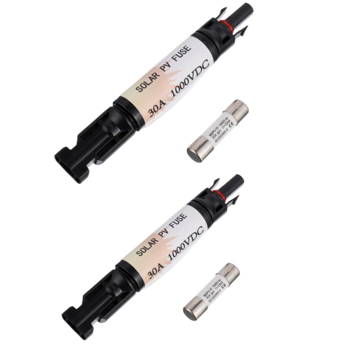 NWT ~ Set/ 2 ~ Fuse & 30A Solar Fuse Holder IP67 Waterproof Black