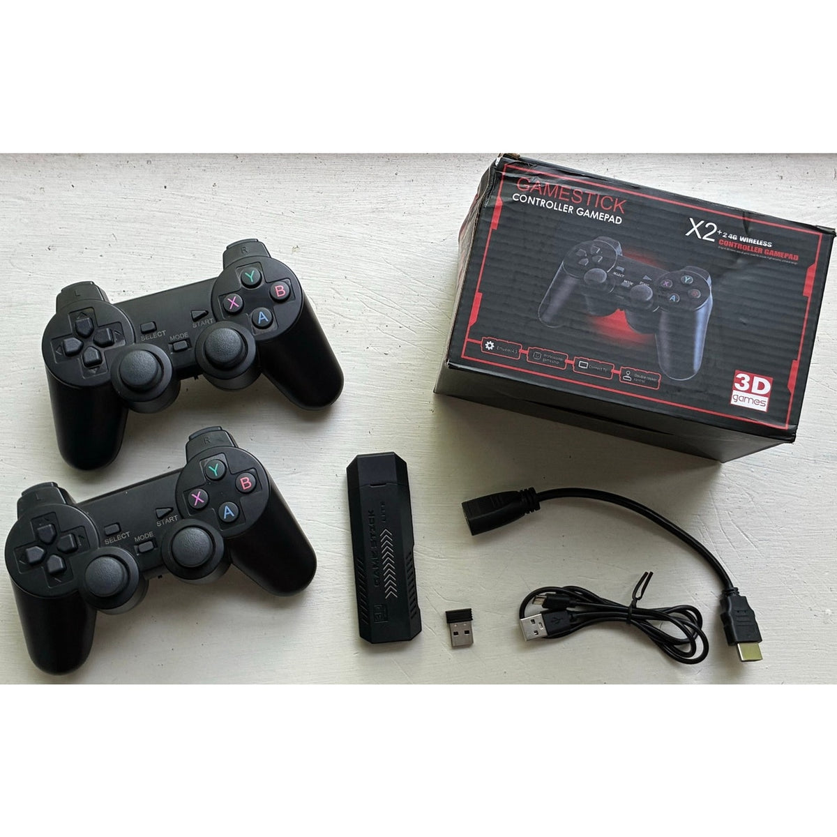 BRAND NEW ~ 2 Retro Game Stick Wireless Gamepad Controllers 20000 Arcade Games