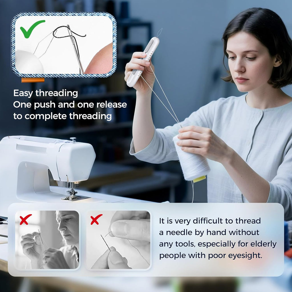 BRAND NEW ~ 3 Pack ~ 2 in 1 Sewing Needle Easy Threader Seam Ripper Tool Stitch Removal