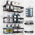 BRAND NEW ~ Set/6 Black Large Capacity Shower Caddies Bathroom Caddy Organizers