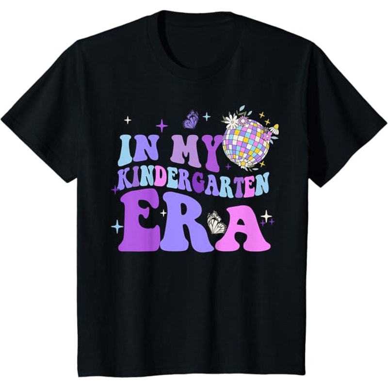 NWT ~ In My Kindergarten Era Disco Ball School T-Shirt ~ Girls Size 6-8