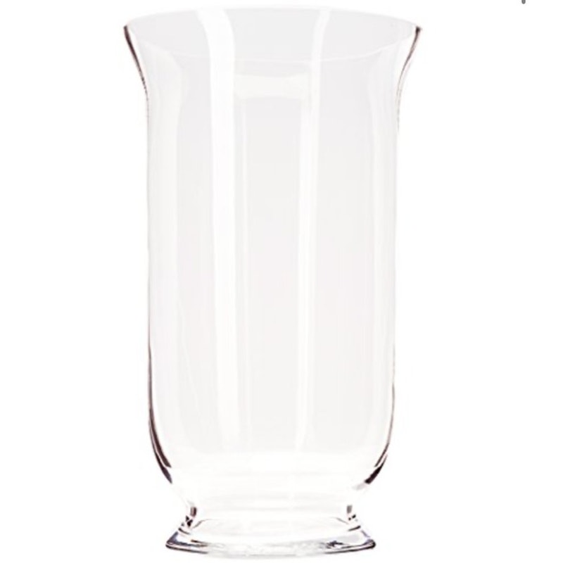 NWT ~ Brandermill Large Clear Glass Modern Farmhouse Heavy Hurricane Vase ~ 13"