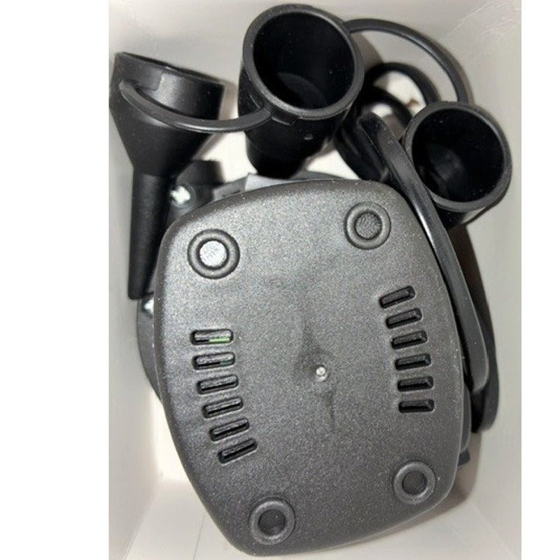 BRAND NEW ~ Quick Electric Black Portable Air Pump Inflator Deflator & 3 Nozzles