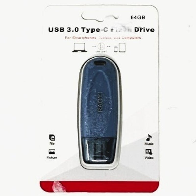 BRAND NEW ~ 64GB USB-C 3.1 Flash Drive, Read Speed up to 150MB/s