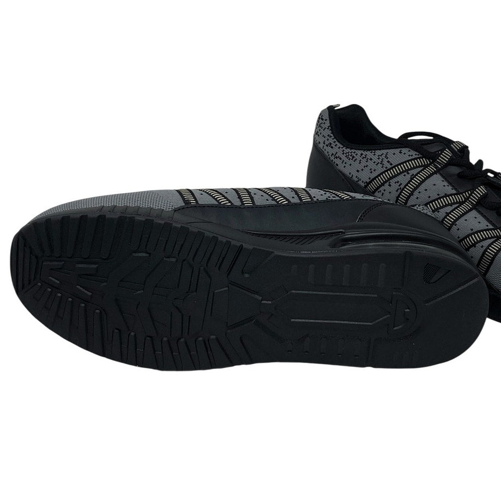 NWT ~ Men's Women's Black & Gray Running Athletic Sneakers Shoes ~ M12 ~ W13.5