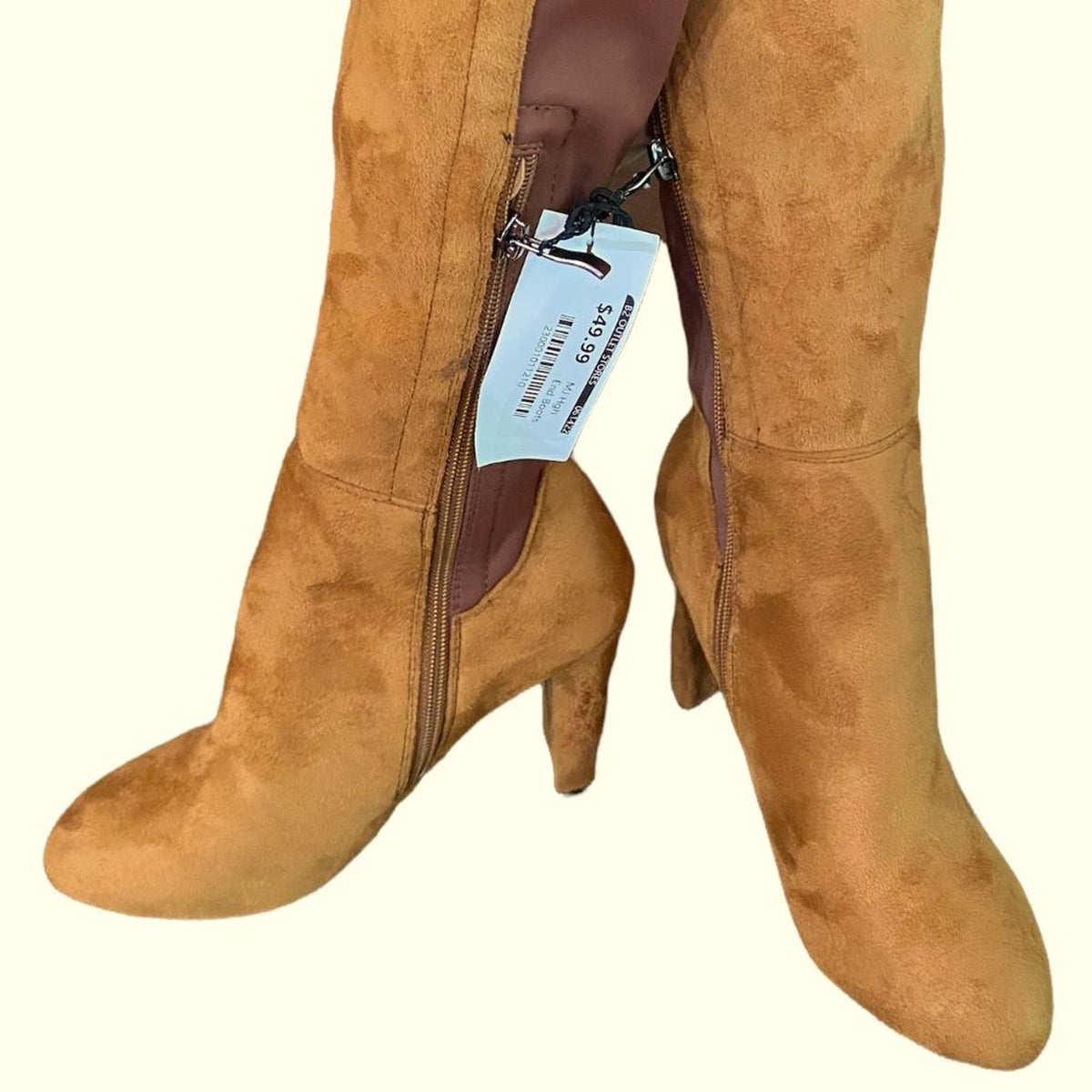 NWT ~ Rust Brown Suede Over-The-Knee Boots NWT Size 35 ( 5 ) Stretchy Back