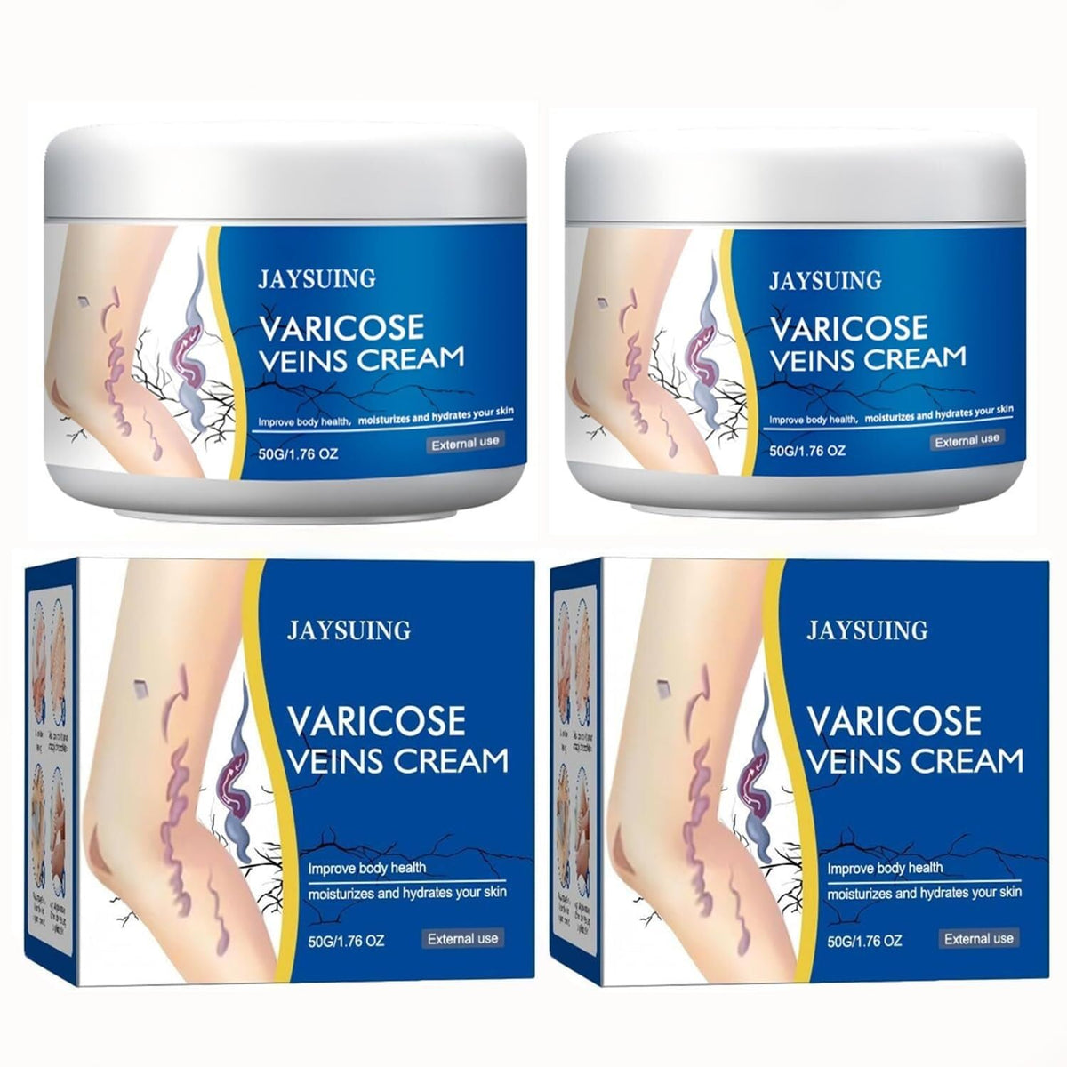 BRAND NEW ~ NWT ~ Set/2 Leg Varicose & Spider Vein Cream ~ Soothing Moisturizing