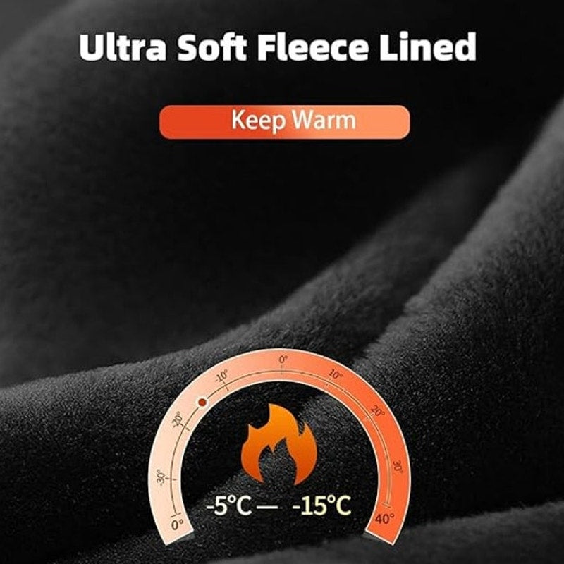 NWT ~ Thick Fur Fleece Lined Pure Black Full Feet Tights ~ Women's Size XL