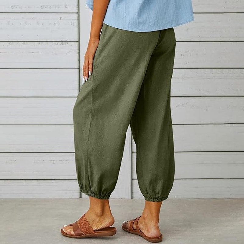NWT ~ Set/3 Pairs Lightweight Summer Black Blue Army Green Pants ~ Women's SMALL