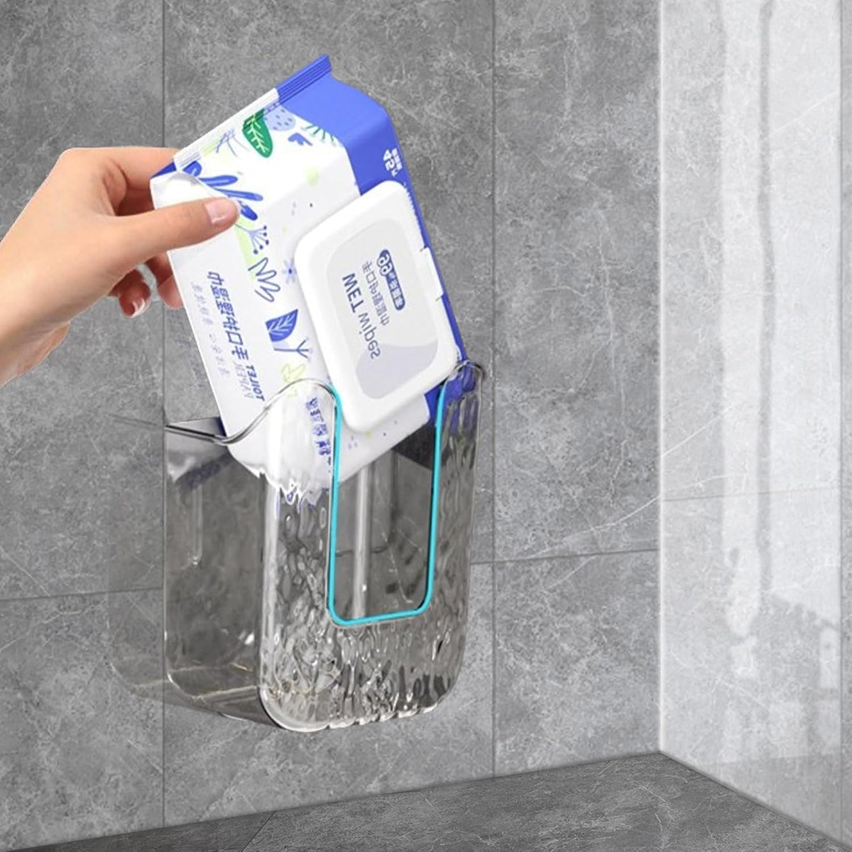 NWT ~ Set/2 Wall Mounted Bathroom Kitchen Tissue Wipes Storage Dispenser Holders