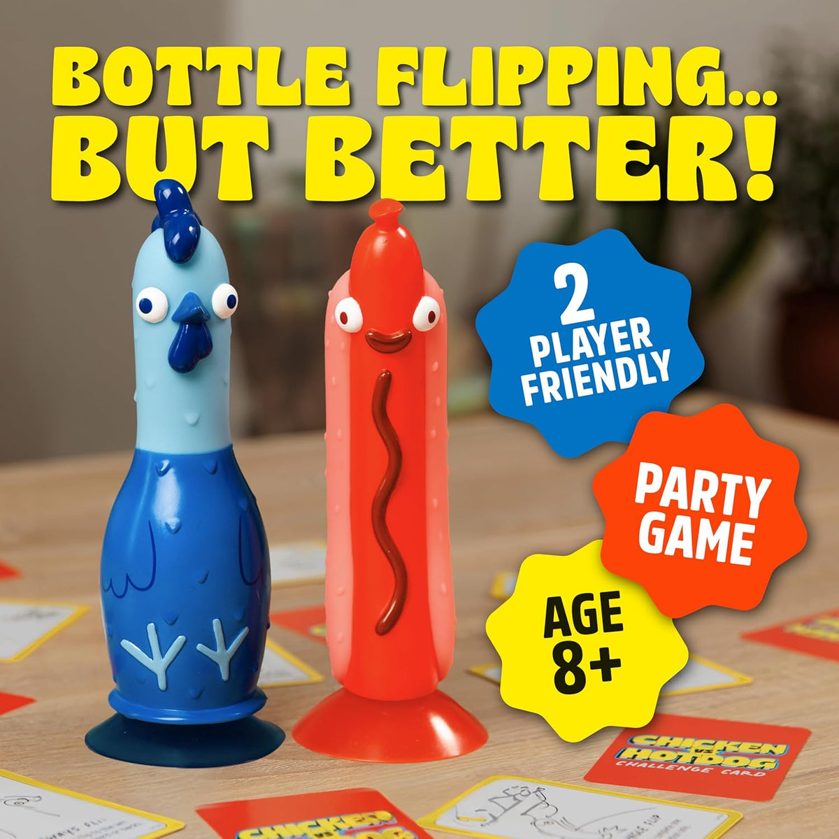 BRAND NEW ~ Hilarious Big Potato Games ~ Chicken vs Hotdog ~ & Bonus Cards