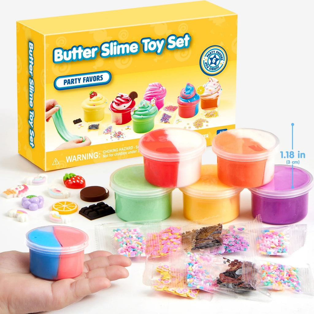BRAND NEW ~ Joyfy 6 Pack Super Soft Non-Sticky Butter Slime Kit for Kids
