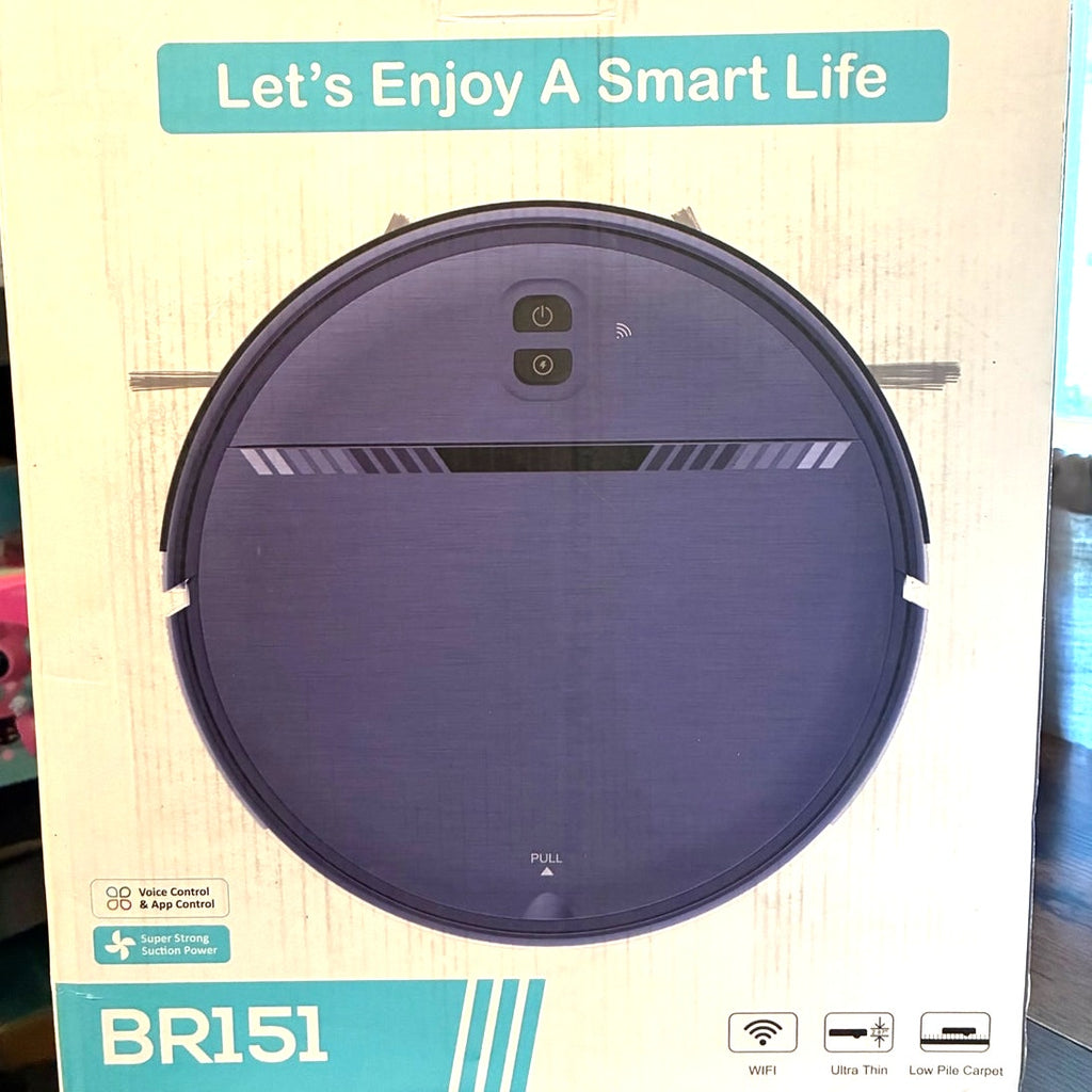 BRAND NEW ~ Blue Rechargeable Low Profile Robot Vacuum Cleaner 2 in 1 Mop Combo