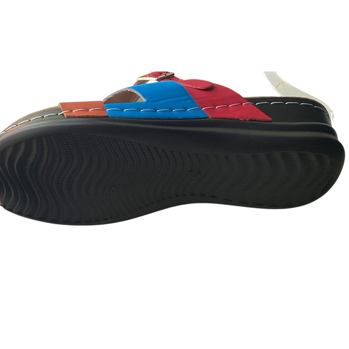 NWT ~ Women's Color-Block Slide Sandals - Summer Beach Shoes ~ Size 7.5 (38)