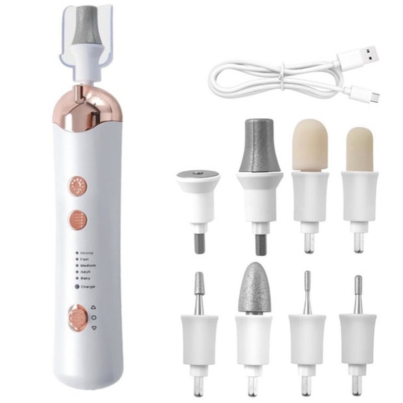 BRAND NEW ~ Mani Pedi Rechargeable Electric Nail File Drill Set with 5 Speeds