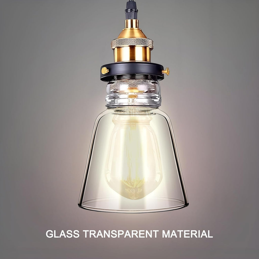 BRAND NEW ~ Set/4 Clear Glass Replacement Light Fixture Globe Shade Covers