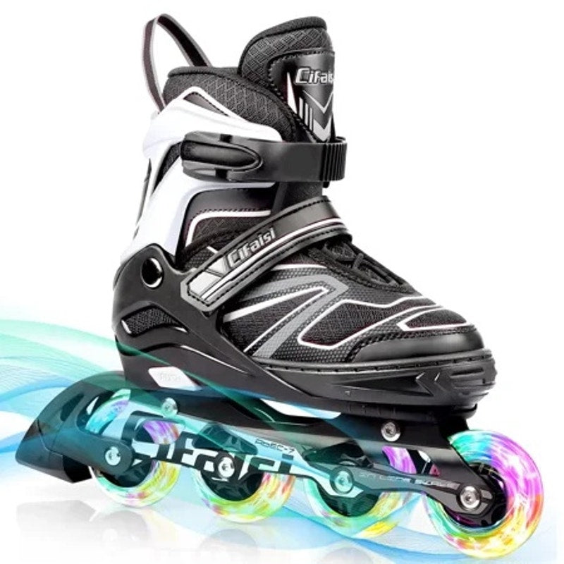 BRAND NEW ~ Adjustable Inline Skates with Illuminating Wheels ~ Boys Girls 12C-2