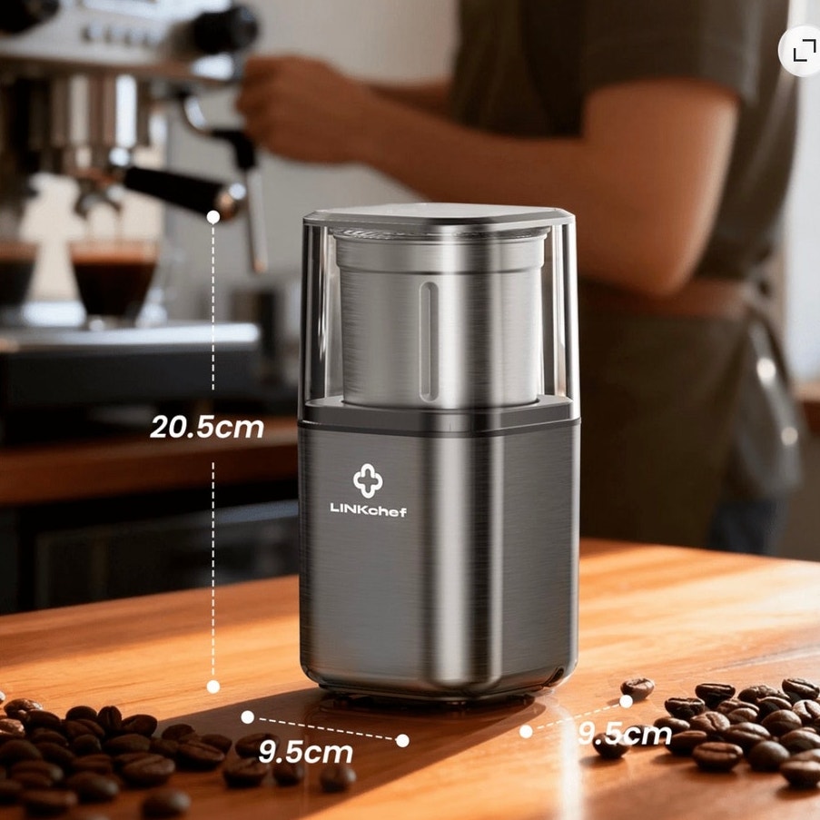 BRAND NEW ~ Black Coffee Bean ~ Tea ~ Spice Grinder Stainless Steel Four Blades