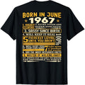 NWT ~ Men's Black Cotton " Born In June 1967 " T-Shirt ~ Size LARGE