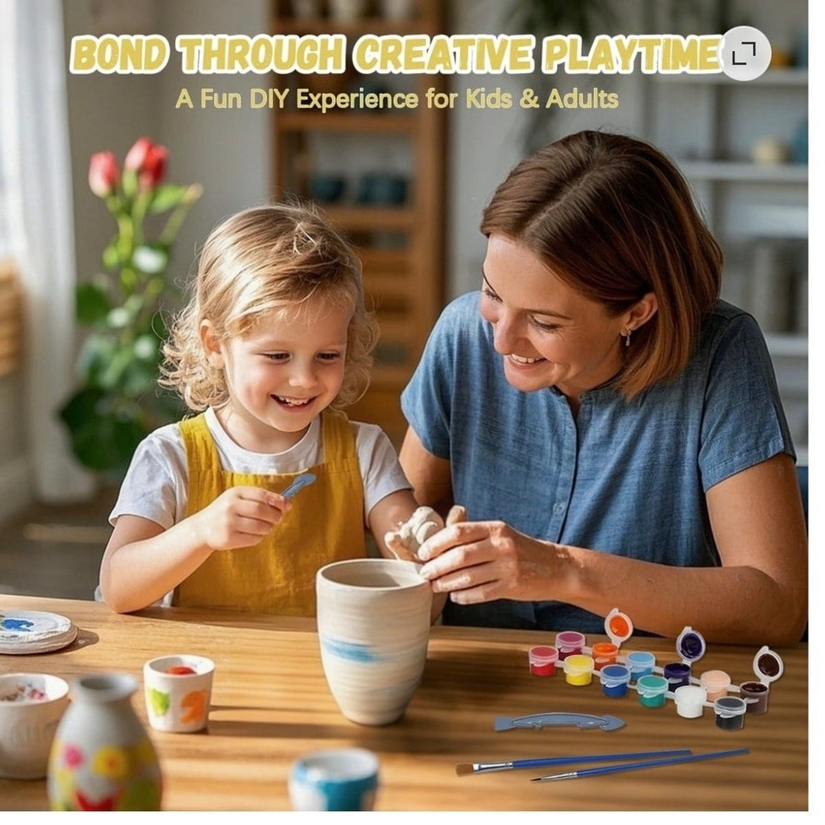 BRAND NEW ~ Pottery Wheel Kit & Clay Sculpting Tools for Kids & Beginners