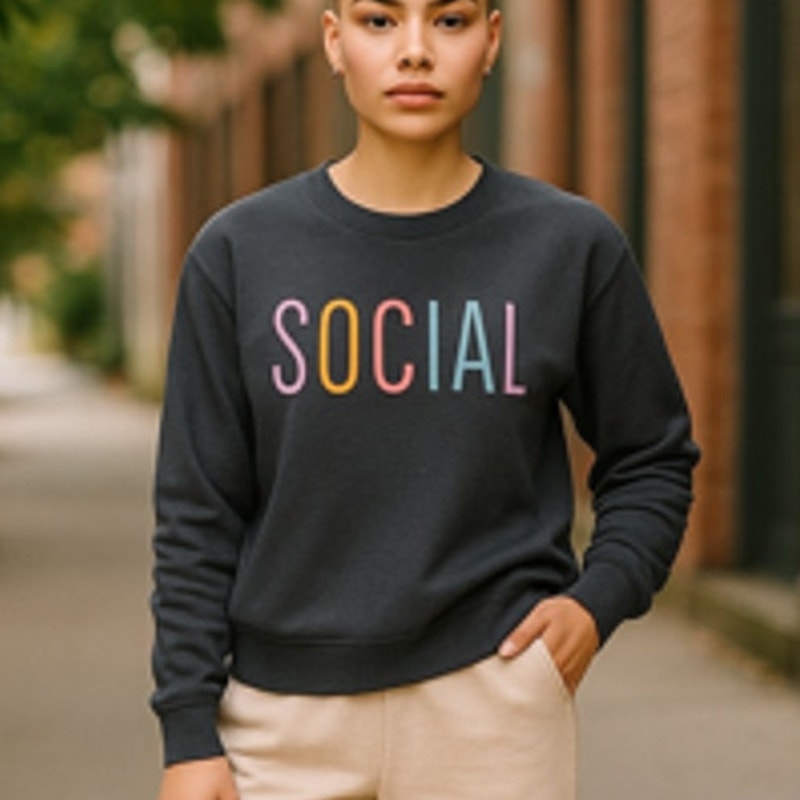 NWT ~ WILDFOX Ladies "SOCIAL" Sweatshirt ~ Navy Blue ~ Size XS ~ BRAND NEW!