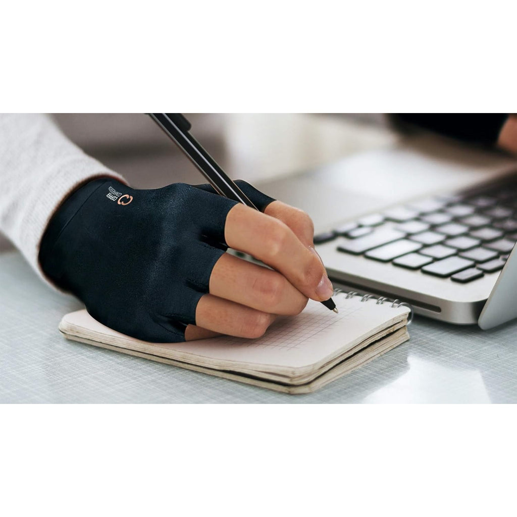 BRAND NEW ~ 2 Copper Compression Arthritis Fingerless Hand Wrist Support Gloves