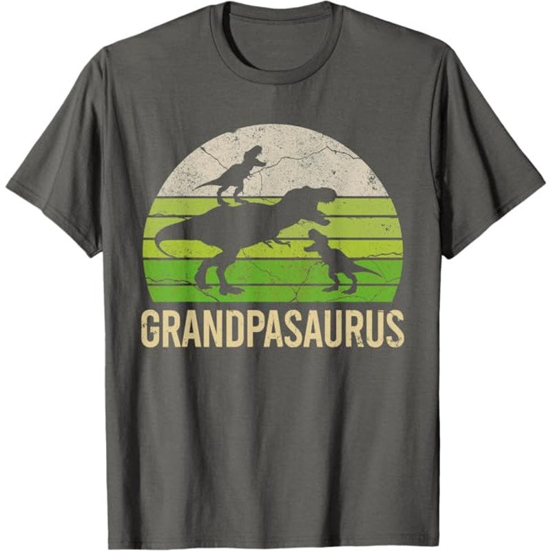 NWT ~ Gray GRANDPASAURUS Dinosaur T-Shirt Top ~ Men's Size 2X (XXL)