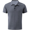 NWT ~ Men's GRAY Waffle Textured Breathable Quick Dry Silky Polo Shirt ~ XXL
