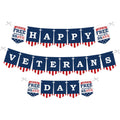 BRAND NEW ~ Happy Veterans Day Patriotic Bunting Banner Party Decoration