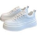 NWT ~ White Breathable Lightweight Faux Leather Platform Sneakers ~ Women's 11.5