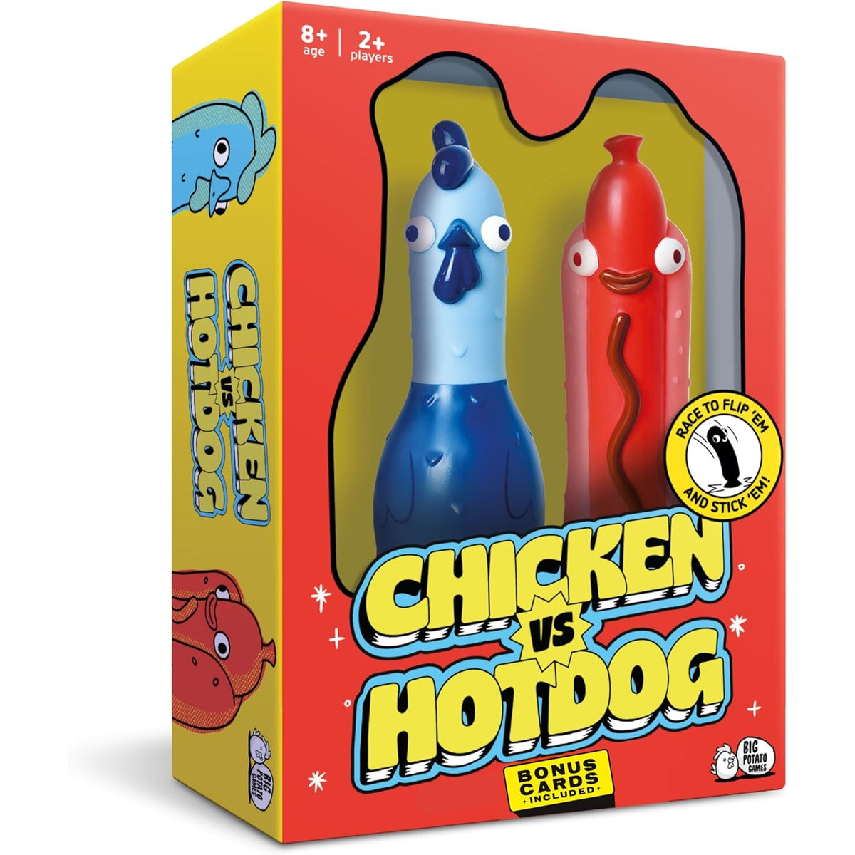 BRAND NEW ~ Hilarious Big Potato Games ~ Chicken vs Hotdog ~ & Bonus Cards