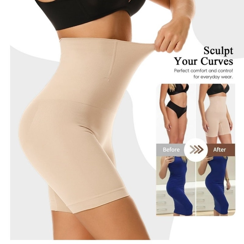 NWT ~ Shapewear High Waist Tummy Control Shorts Body Shaper Thigh Slimmer LARGE