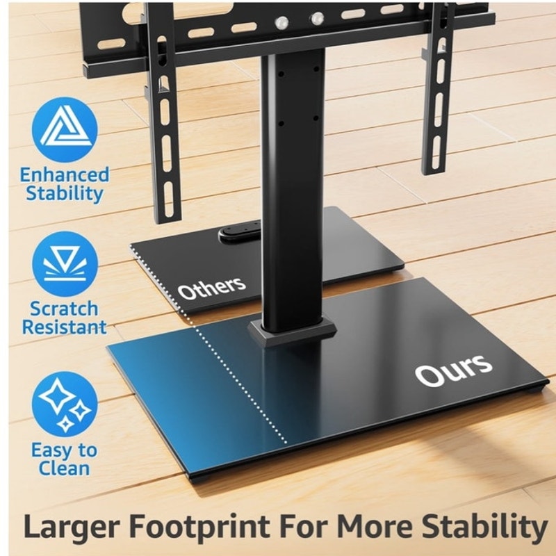 BRAND NEW ~ Universal Tabletop TV Stand 24-60" Flat Screens Desktop TV Base