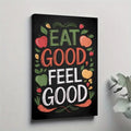 NWT ~ Modern Farmhouse Framed Healthy Eating Motivational Canvas Print Wall Art