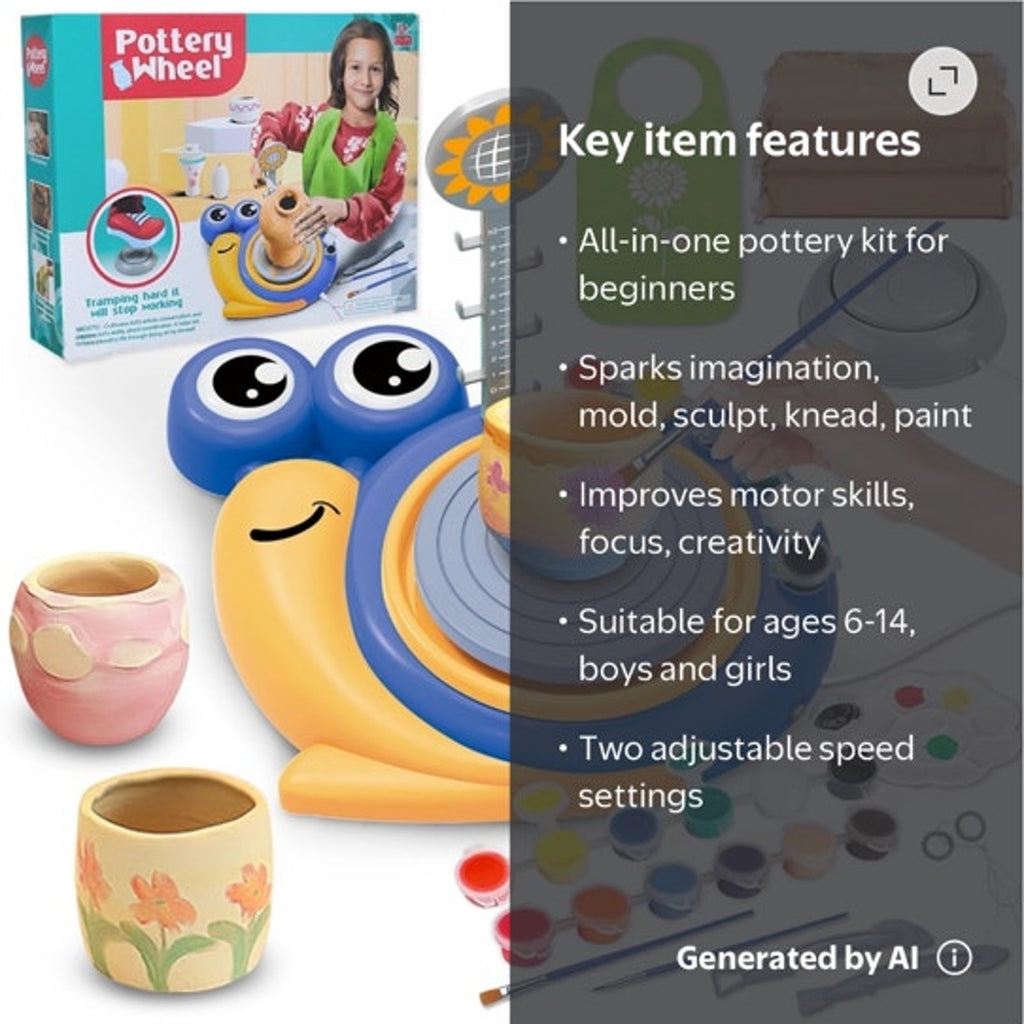 BRAND NEW ~ Pottery Wheel Kit & Clay Sculpting Tools for Kids & Beginners