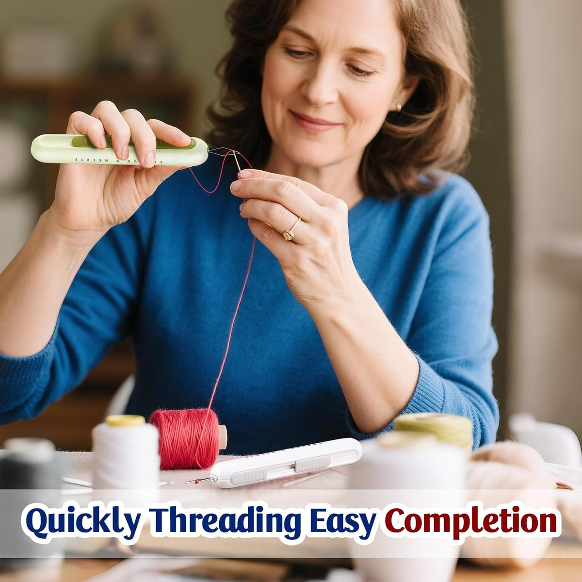 BRAND NEW ~ 3 Pack ~ 2 in 1 Sewing Needle Easy Threader Seam Ripper Tool Stitch Removal