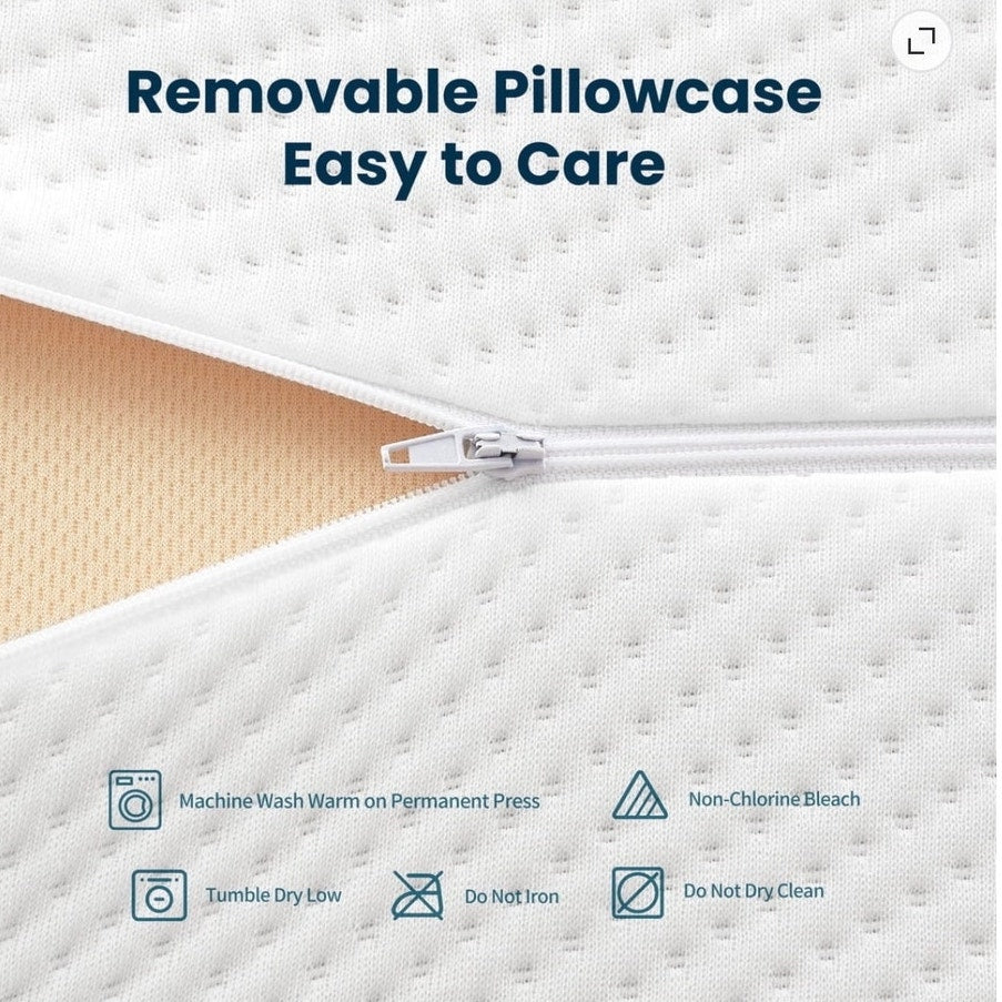 BRAND NEW ~ White Memory Foam Ergonomic Contour Neck Support Bed Pillow