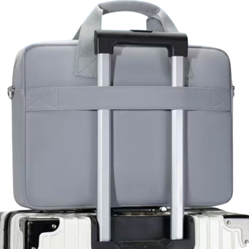 BRAND NEW ~ Gray Padded Laptop Case Briefcase Messenger Bag ~ 16" x 11 1/4"
