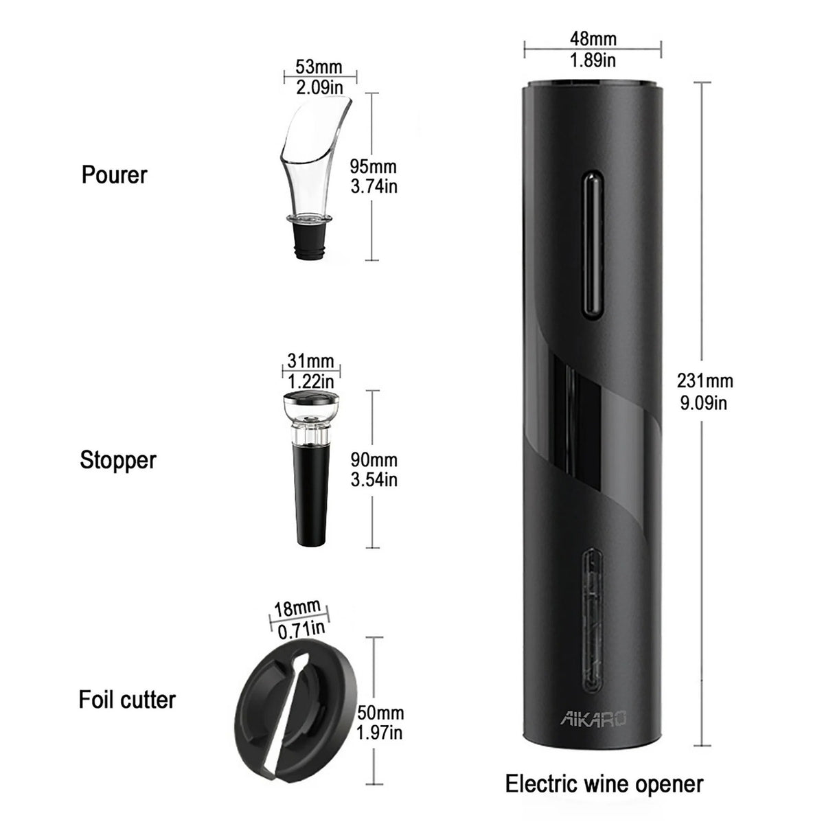 BRAND NEW Automatic Electric Battery Wine Bottle Opener Corkscrew & Accessories