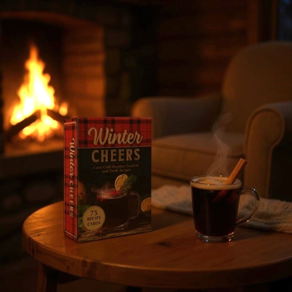 NWT ~ Set/ 75 Winter Cheers Christmas Holiday Cocktail & Drink Recipe Cards