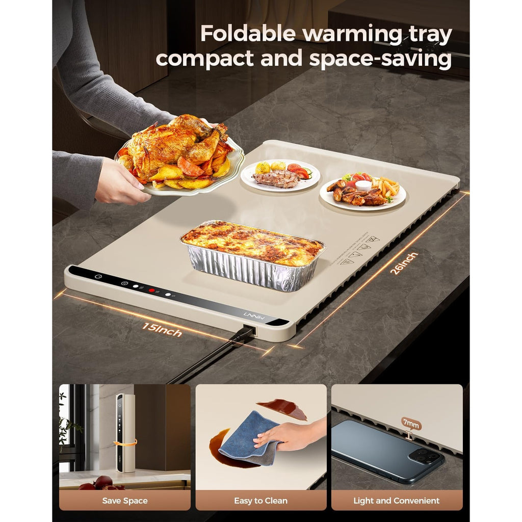NWT ~ Portable Kitchen Electric Food Warming Mat Tray ~ Buffet Party Daily Use
