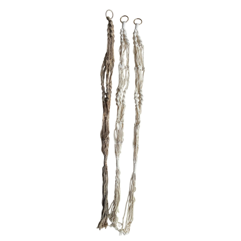 BRAND NEW ~ Set/3 Boho Macrame 40" Plant Hangers Bohemian Crochet Pot Holder