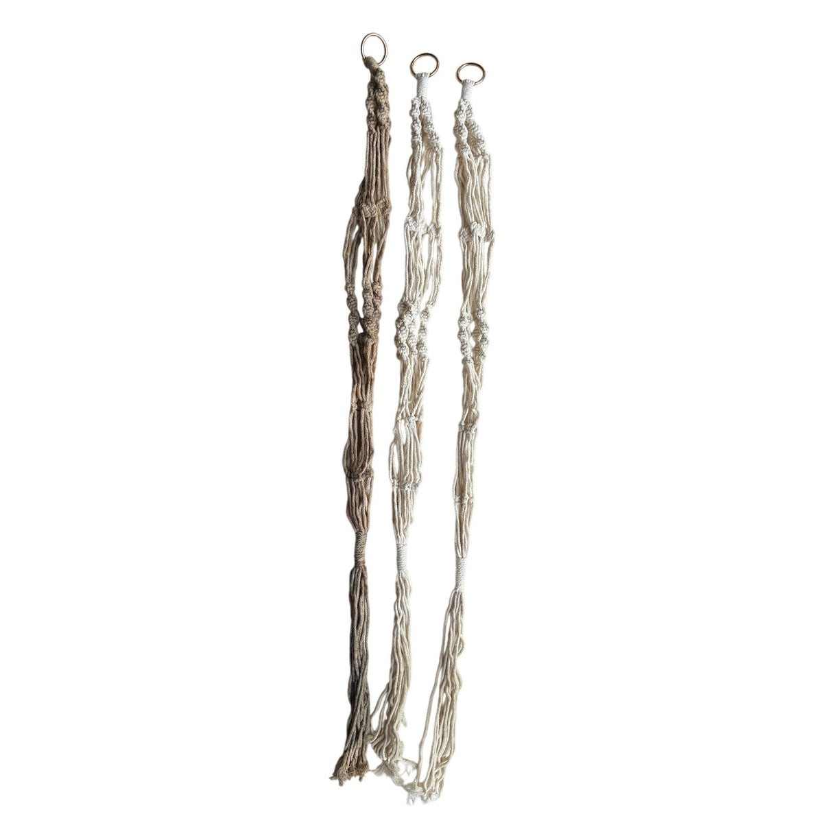BRAND NEW ~ Set/3 Boho Macrame 40" Plant Hangers Bohemian Crochet Pot Holder
