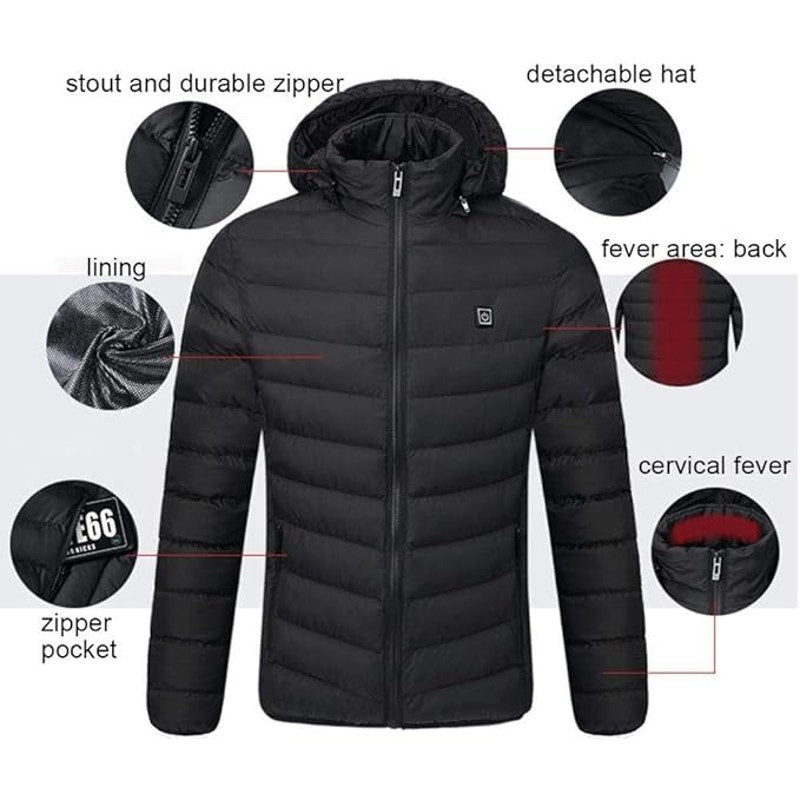 BRAND NEW ~ NWOT ~ Electric USB Navy Blue Heated Puffer Jacket Thermal Coat ~ XL