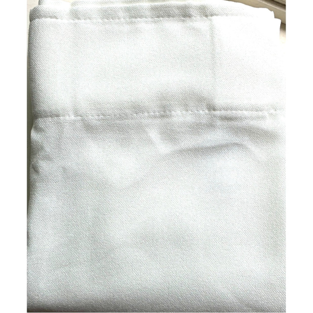 BRAND NEW ~ White Faux Linen Semi Sheer Light Filtering Curtains ~ 52" x 96"