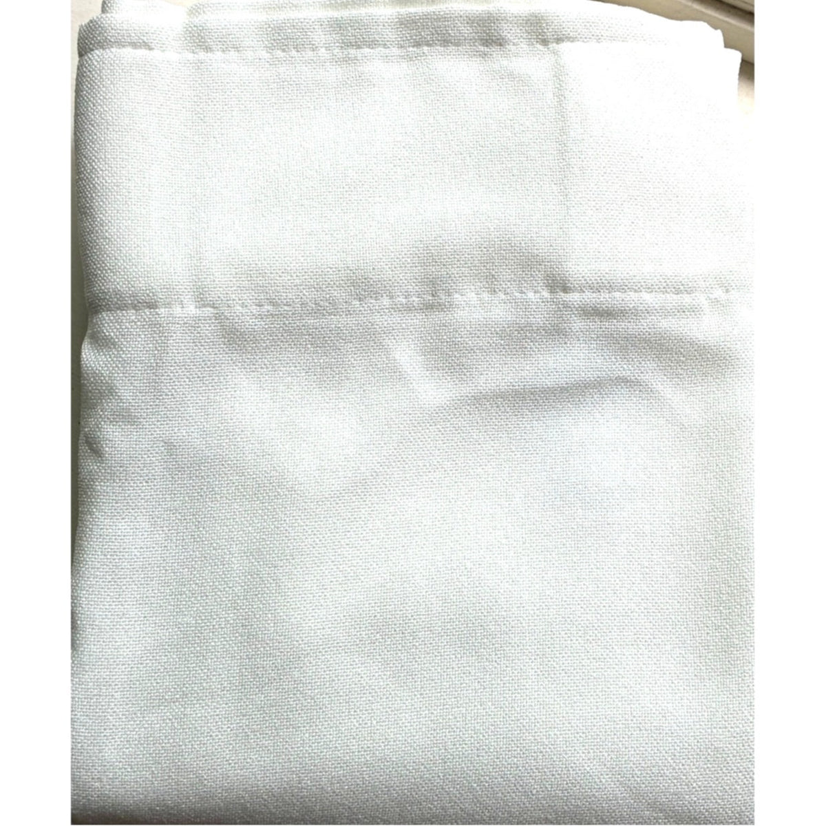 BRAND NEW ~ White Faux Linen Semi Sheer Light Filtering Curtains ~ 52" x 96"