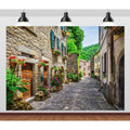 BRAND NEW ~ European Buildings Italian Street Photography Backdrop ~ 59" x 39"