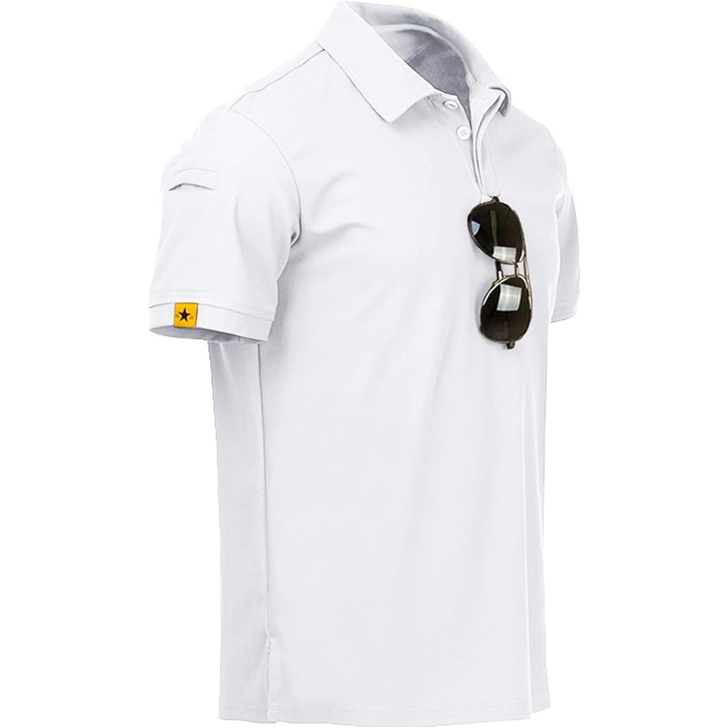 NWT ~ Men's White Breathable Moisture Wicking Golf Polo Shirt ~ Size XL