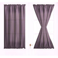 BRAND NEW ~ Gray / Purple Door Window Curtain & Band ~ 40" x 26"