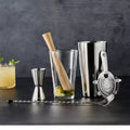 BRAND NEW ~ Houdini 5-Piece Bar Set in Stainless Steel with Wood and Glass